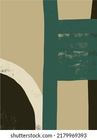 Hand painted abstract texture. Trendy colorful background. Minimalism style. Decor Printable Art, Abstract Art Prints, Modern Wall Art, House Warming Gift. Vector design. 