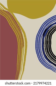 Hand painted abstract texture. Trendy background. Minimalism style. Decor Printable Art, Abstract Art Prints, Modern Wall Art, House Warming Gift. Vector design. 