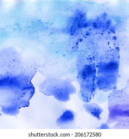 Hand painted abstract watercolor background. Vector illustration