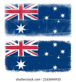 Ilustración vectorial de la bandera australiana pintada a mano