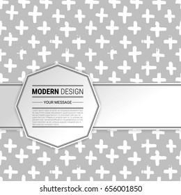 Hand painted background with vintage frame. Vector Illustration.