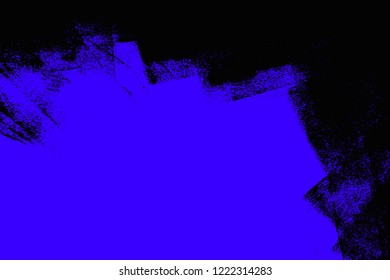 hand painted  black and blue brush strokes vector background texture 