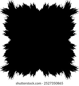 Hand painted black brush stroke vector