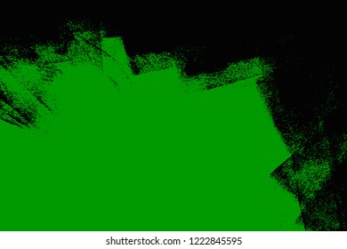 hand painted  black and green brush strokes vector background texture 