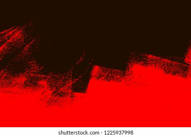 hand painted  black and red brush strokes vector background texture 