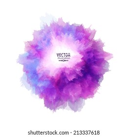 Hand painted blot. Abstract vector background