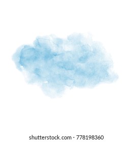 Hand painted blue vector soft texture isolated on the white background. Usable for cards, invitations and more.