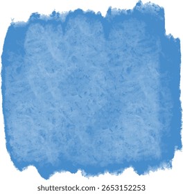Hand geschilderde blauwe aquarel textuur met zachte, ruwe randen en natuurlijke penseelstreek details. 