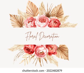 Hand painted boho floral decoration
