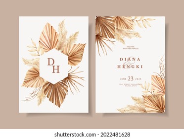 Hand Painted Boho Wedding Invitation