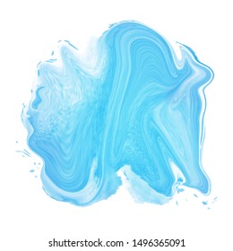 hand painted bright cyan splash. eps 8