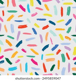 Pincel pintado a mano trazo patrón sin fisuras Fondo de pantalla moderno fondo decorativo abstracto líneas de pintura desordenado único