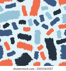 Hand painted brush stroke seamless pattern abstract ornament wallpaper fabric textile background repeat surface wallpaper artistic paint artist backdrop