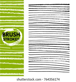 The hand painted brush strokes isolated on white background. Grunge, artistic, textured stroke. It is easy to use.