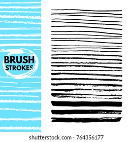 The hand painted brush strokes isolated on white background. Grunge, artistic, textured stroke. It is easy to use.