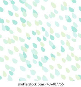 Hand painted brush strokes in light blue, mint green and turquoise. Seamless abstract repeating background.