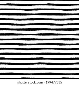 Hand painted brush strokes seamless pattern, striped background. Vector illustration