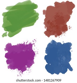 Hand painted brush strokes vector
