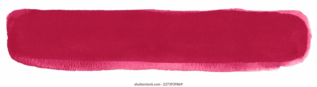 Hand painted brush strokes. Viva Magenta watercolor spots isolated on white background