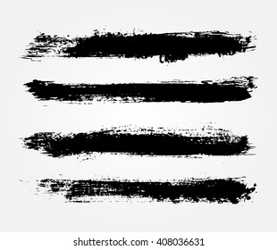 Hand Painted Brush Strokes.Grunge Brush Strokes.Vector Brush Strokes.