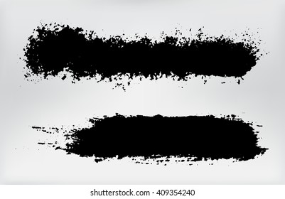 Hand painted brush strokes.Grunge brush strokes.Vector brush strokes.
