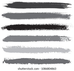 Hand Painted Brush Strokes.Vector Grunge Brushes.