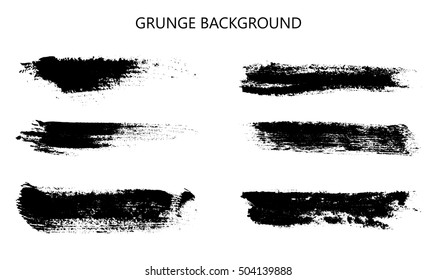 Hand Painted Brush Strokes.Vector Grunge Brushes.
