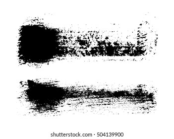 Hand Painted Brush Strokes.Vector Grunge Brushes.