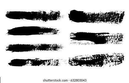 Hand Painted Brush Strokes.Vector Grunge Brushes.