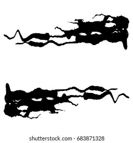 Hand Painted Brush Strokes.Vector Grunge Brushes