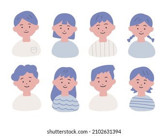 Hand painted children's illustration set