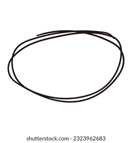 Hand painted circular lines decorative elements