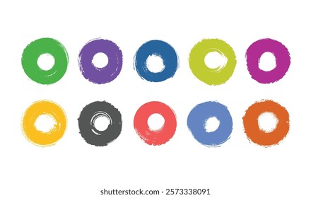 Hand painted colorful abstract brush stroke vector