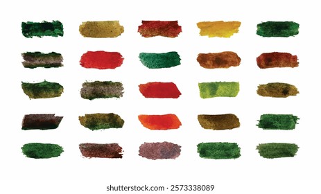 Hand painted colorful brush stroke vector banner template