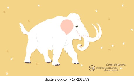 Hand painted cute elephant material, abstract vector animal patterns, festival blessings.