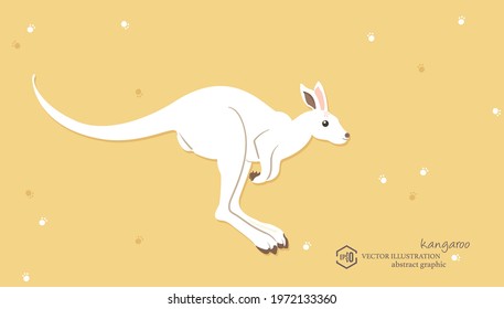 Hand painted cute kangaroo material, abstract vector animal patterns, festival blessings.