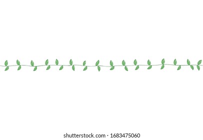 Hand painted decorative borders, plants