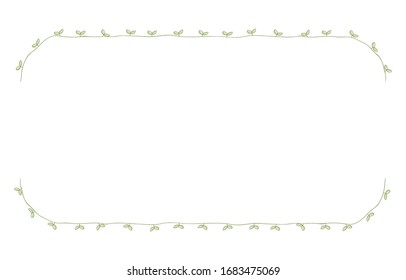 Hand painted decorative borders, plants