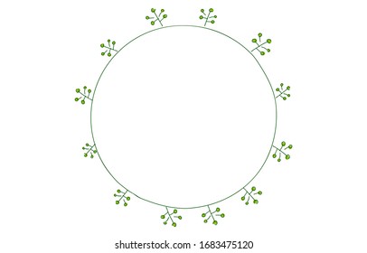 Hand painted decorative borders, plants