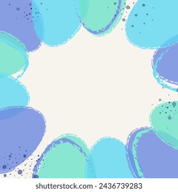 Hand painted Easter eggs. Abstract background. Vector illustration