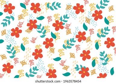Hand Painted Floral Free Vector