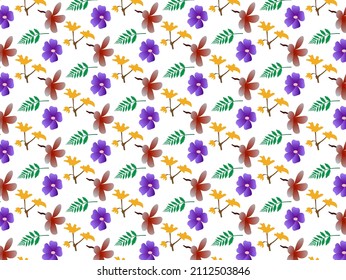 Hand painted floral pattern design