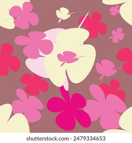 Hand Painted Flower Pattern With Simple Pretty, Little Floral Liberty Seamless Texture Background. Spring, Summer Romantic Blossom Flower Garden Seamless Pattern for Your Designs