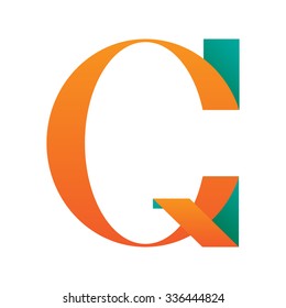 hand painted funny character font vector G