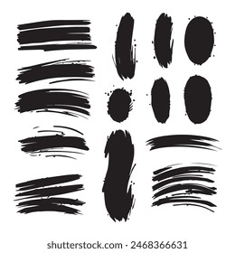 Hand painted grunge texture brush set 