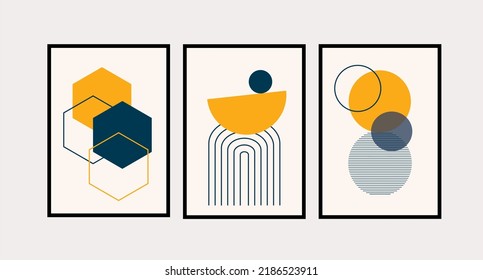 Hand painted illustrations wall arts vector. Surface pattern design. Abstract art textile design with line arts painting, Covering greetings cards, cover, print, fabrics and wall decoration.