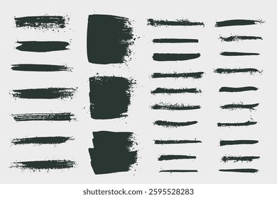 hand painted ink splatter texture in pack vector