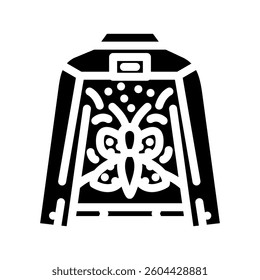 hand painted jacket diy fashion handmade glyph icon vector. hand painted jacket diy fashion handmade sign. isolated symbol illustration