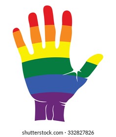 Hand painted lgbt flag