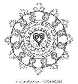 A hand painted mandala 017
